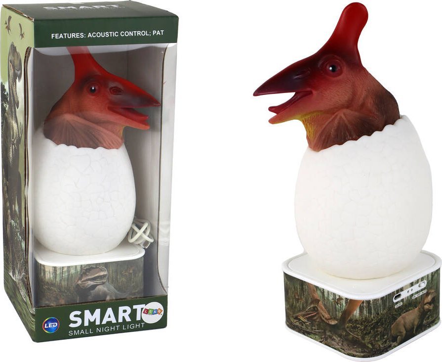 LeanToys Lampka Jajko Dinozaur Pterozaur LED Micro USB