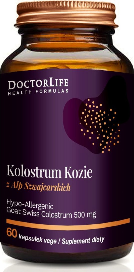 Doctor Life DOCTOR LIFE_Kolostrum Kozie 500mg suplement diety 60 kapsułek