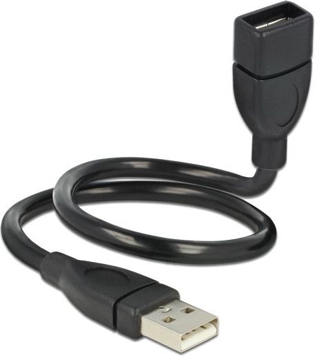 Kabel USB Delock USB-A - USB-A 0.35 m Czarny (83498)