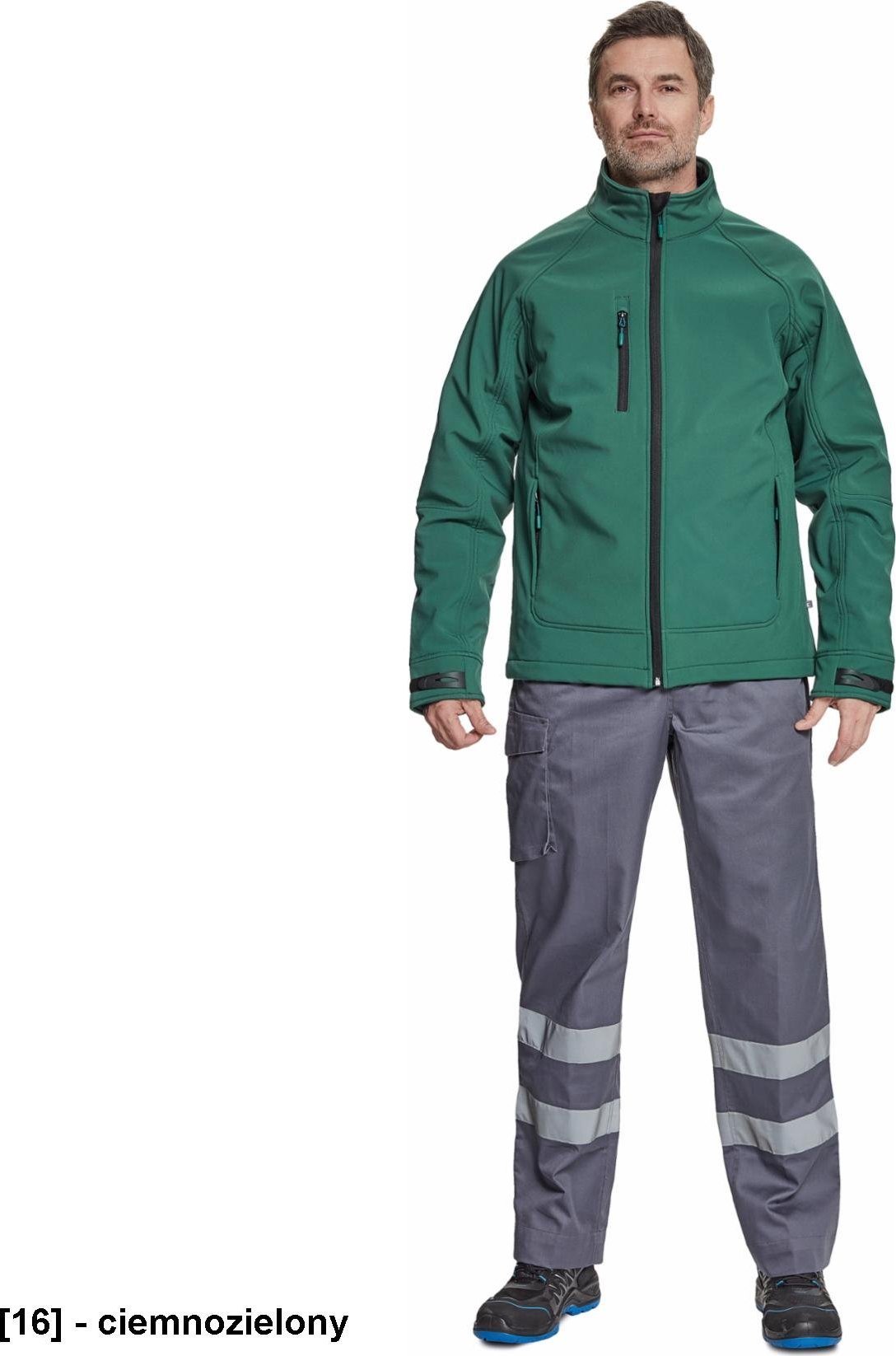 CERVA CHITRA SOFTSHELL - kurtka - ciemnozielony M