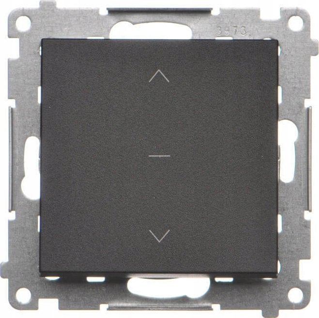 Kontakt-Simon Łącznik roletowy Kontakt-Simon 55 TZW1K.01/149 trójpozycyjny 1-0-2 moduł 10 A, 250V~, szybkozłącza czarny mat