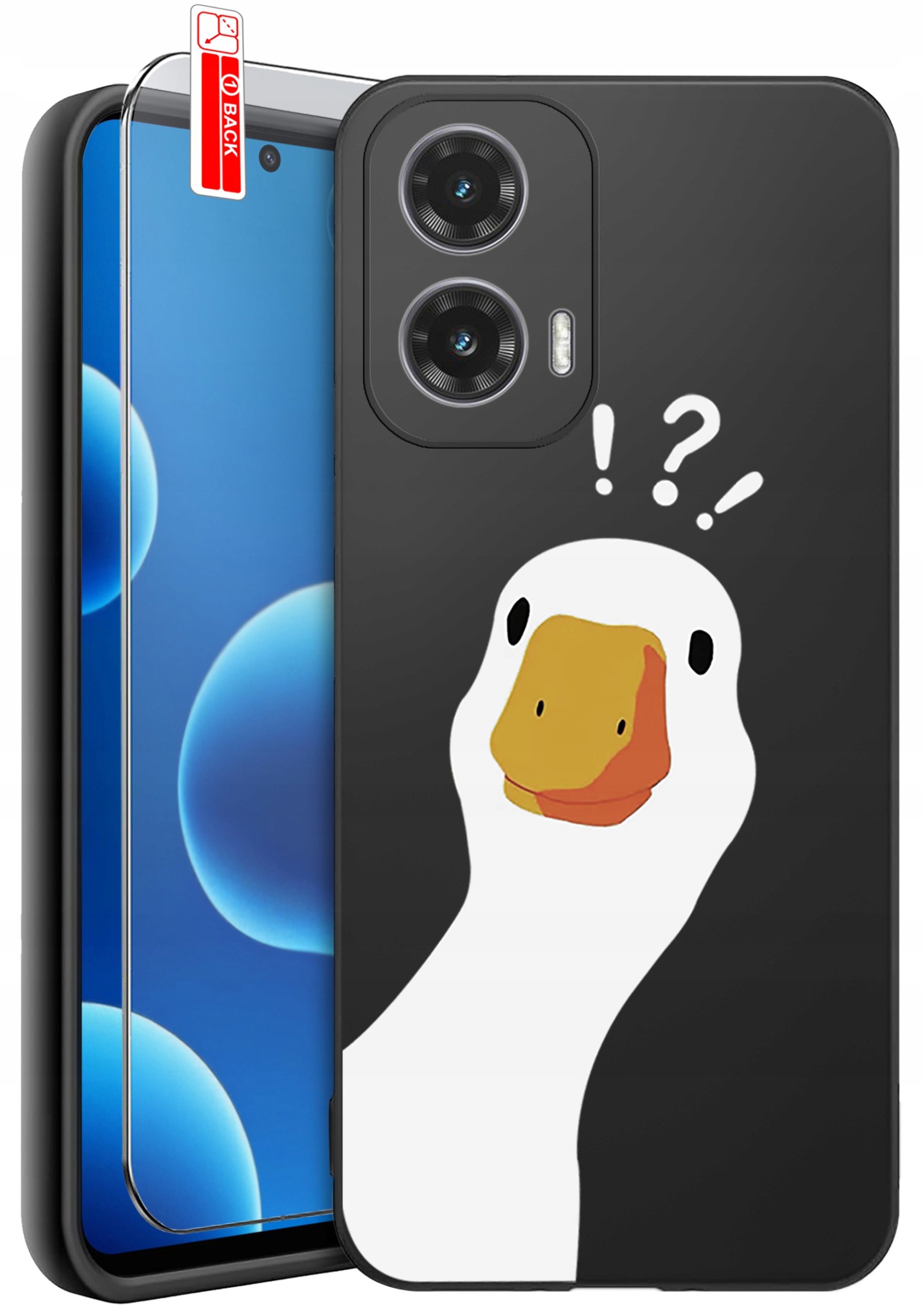 ETUI do Motorola Moto G45 5G | WZORY | SILIKONOWE MATT CASE + SZKŁO 9H