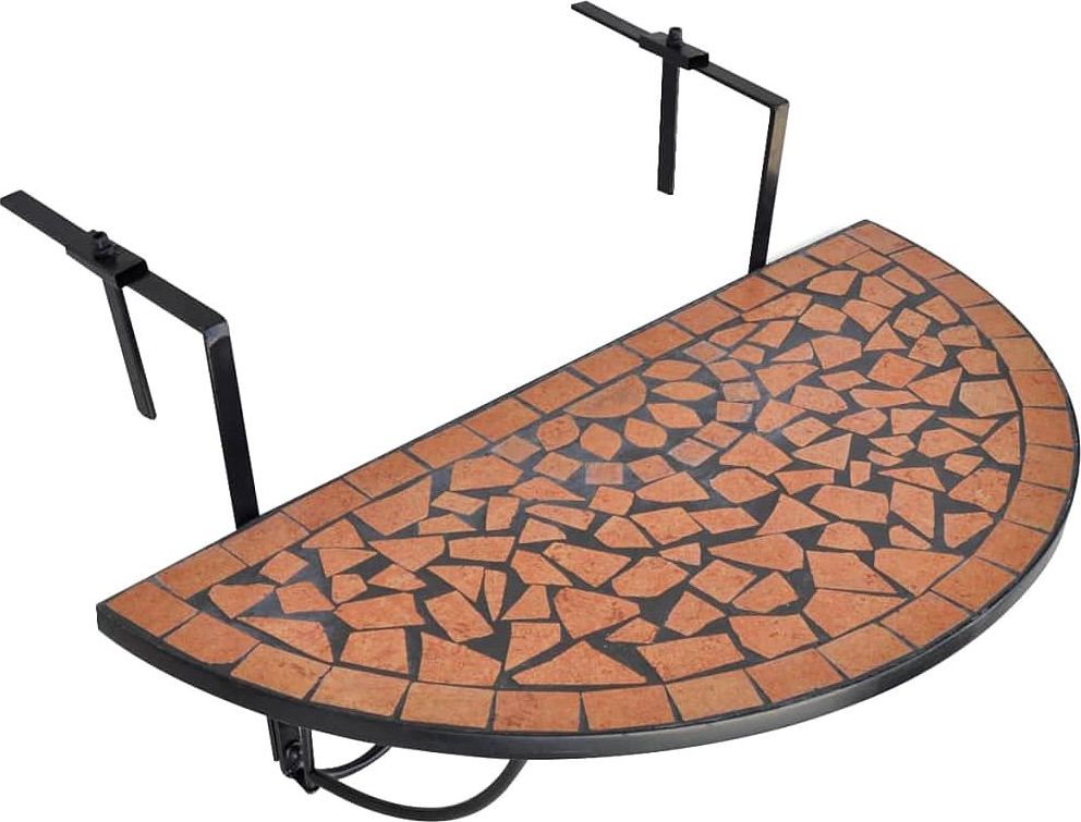Elior Stolik balkonowy z mozaiką w kolorze terakoty - Grenada (E8428)