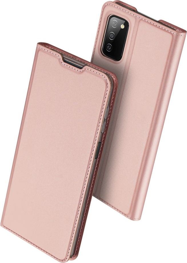 Dux Ducis Etui SAMSUNG GALAXY A03S z klapką Dux Ducis skórzane Skin Leather jasny róż