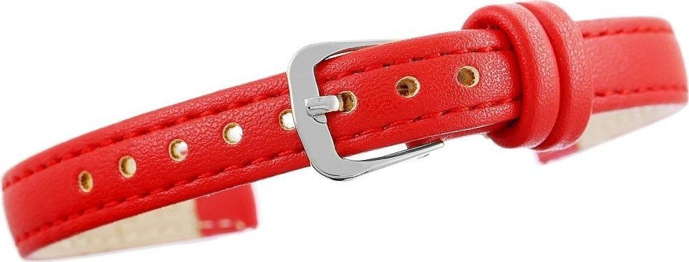 Pasek do zegarka CLASSIC - skóra 12 mm 4999-12XXL-4S Czerwony