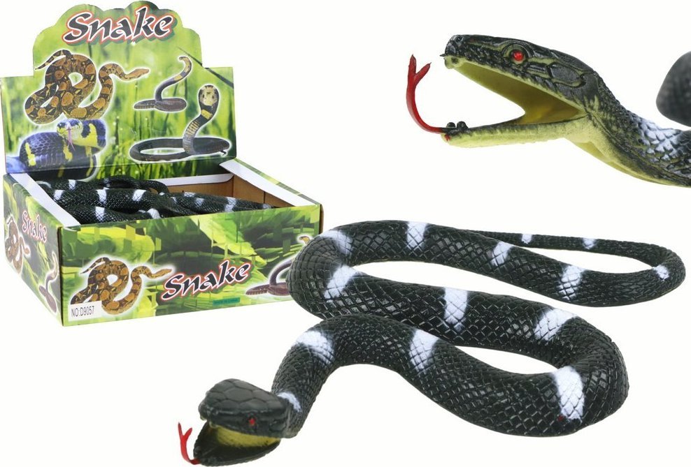 LeanToys Sztuczny Gumowy Czarny z Białymi Pasami Strukturowy