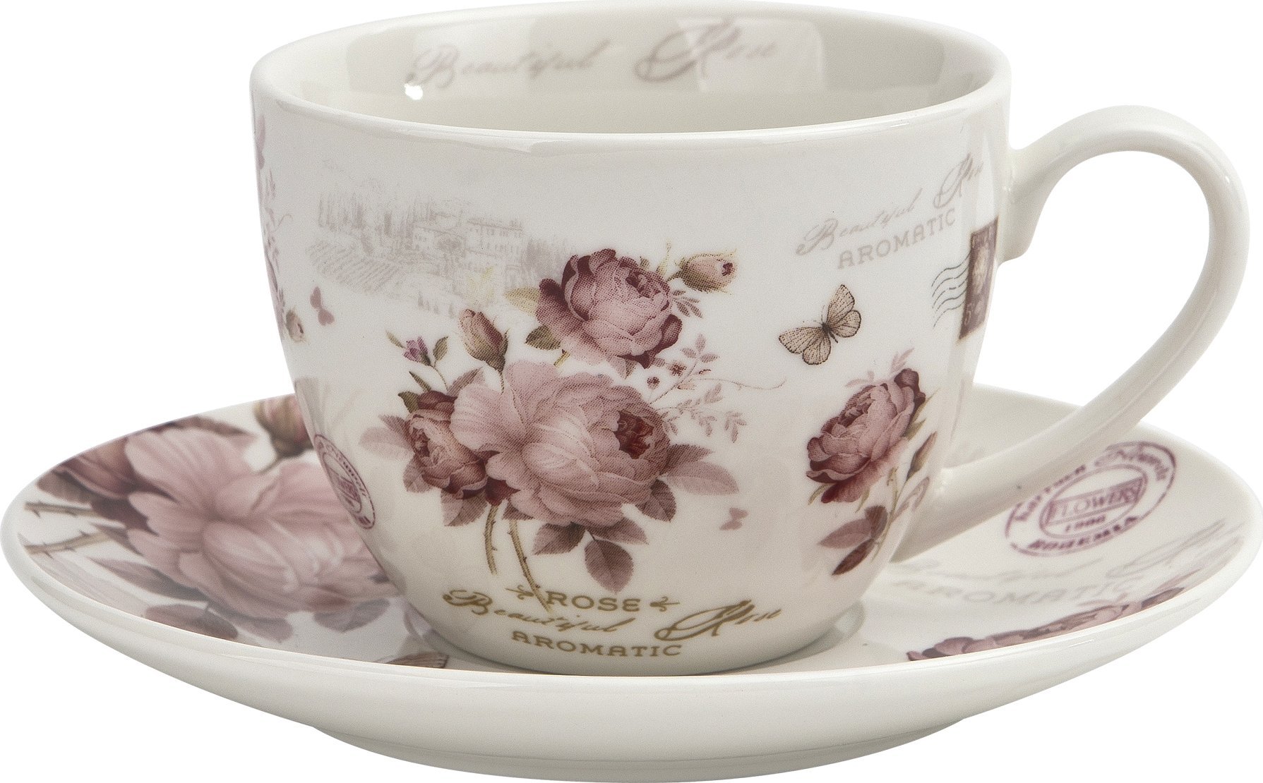 DUO Komplet 2 filiżanek 250 ml + spodki Secesja