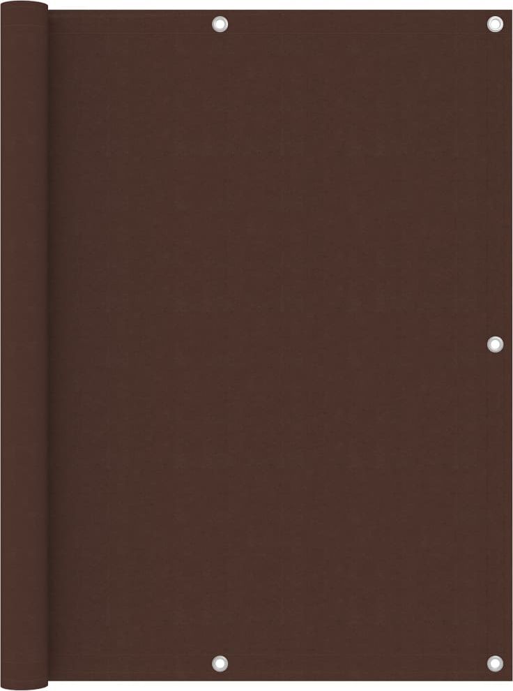 vidaXL Parawan balkonowy, brązowy, 120x600 cm, tkanina Oxford