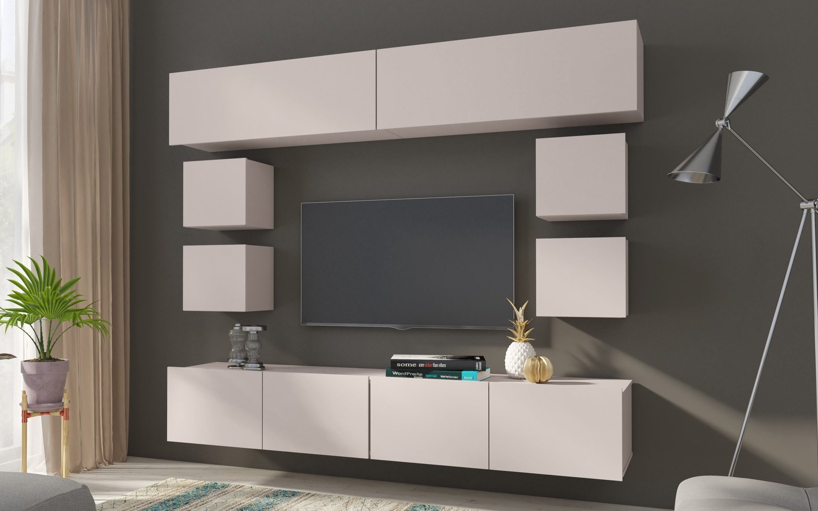 Meblościanka Montreal VIII w kolorze Cashmere