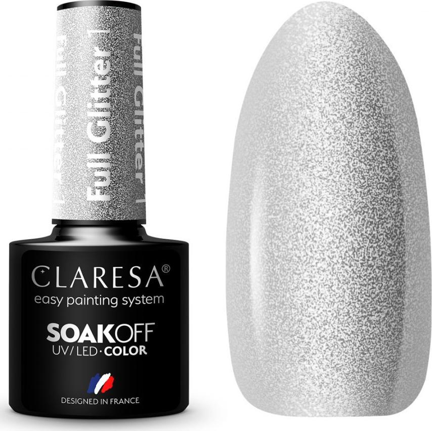 Claresa CLARESA Lakier hybrydowy FULL GLITTER 1 -5g