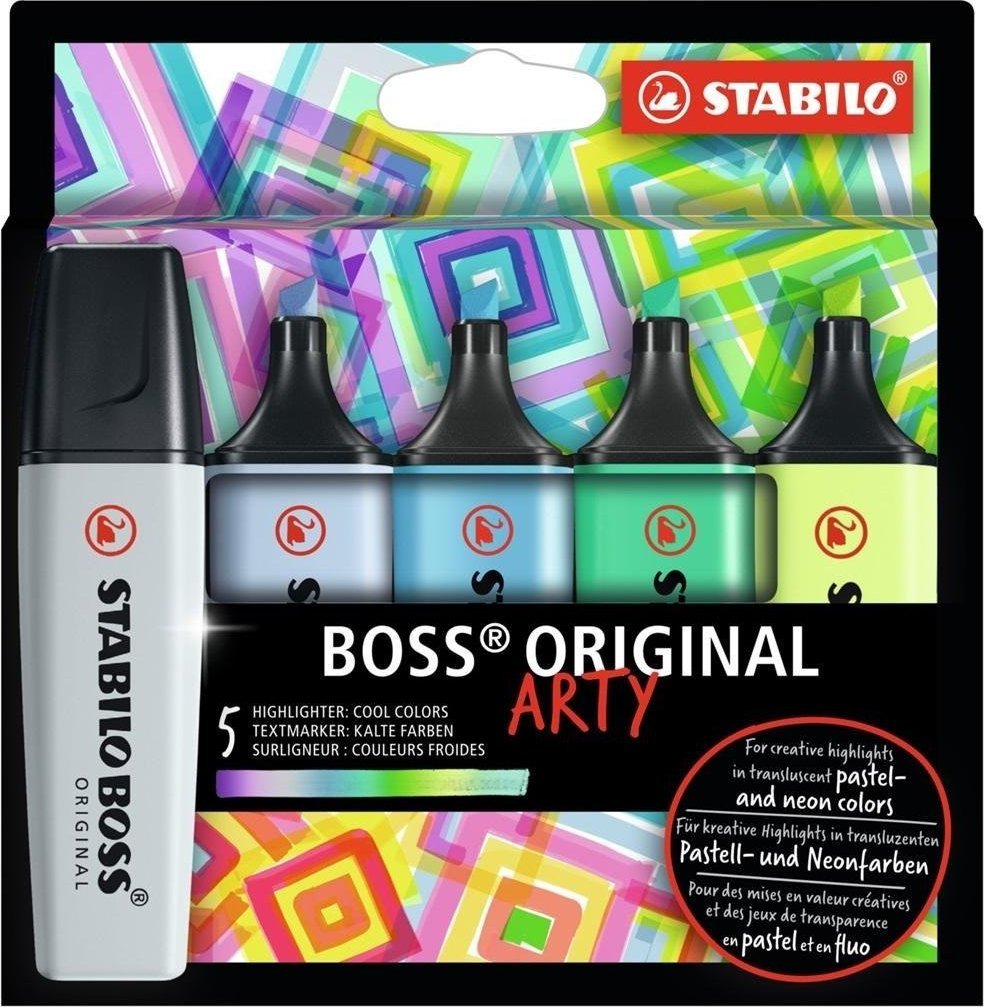 Stabilo Zakreślacz Boss Original Arty 5 kolorów chłodnych