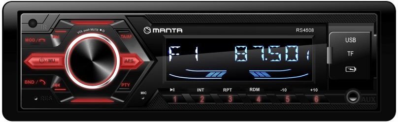 Radio samochodowe bluetooth 1 DIN Manta Ottawa RS4508