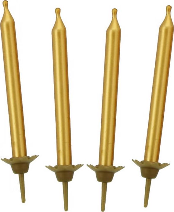GoDan Świeczki urodzinowe złote - 10 szt. uniwersalny