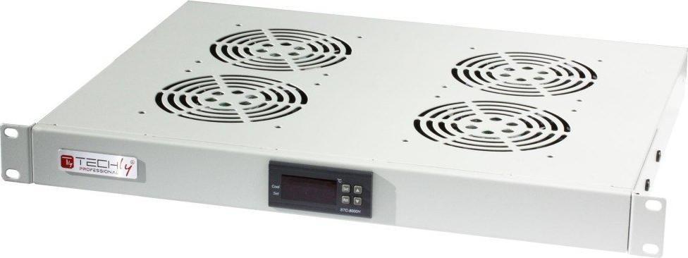 Techly Panel chłodzący 19" 1U z termostatem (I-CASE FAN-TC4G)