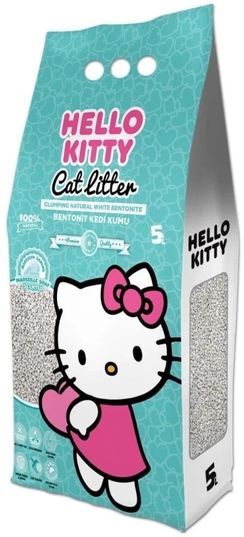 Hello Kitty, �wirek bentonit dla kota, myd�o marsylskie 5L
