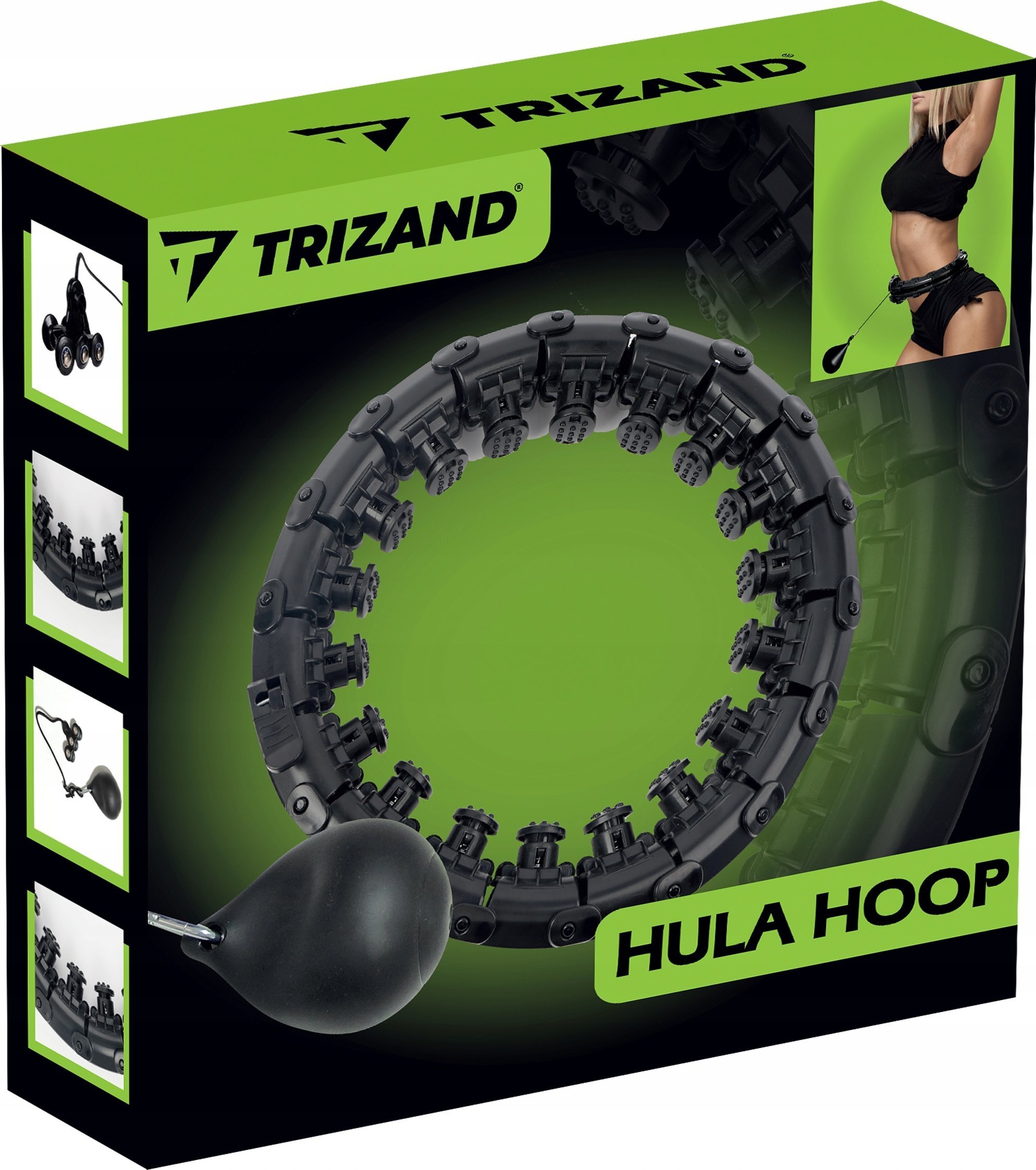 Hula hop z masażerem + obciążnik Trizand 25208