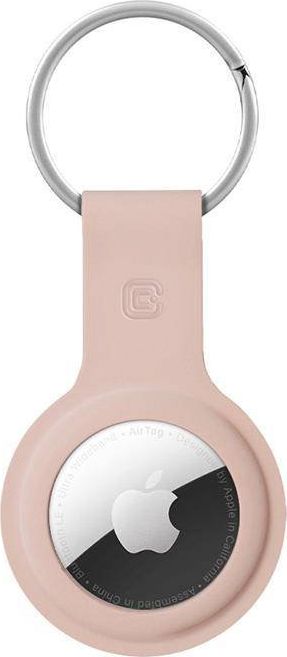Crong Crong Silicone Case with Key Ring Brelok do Apple AirTag (piaskowy róż)