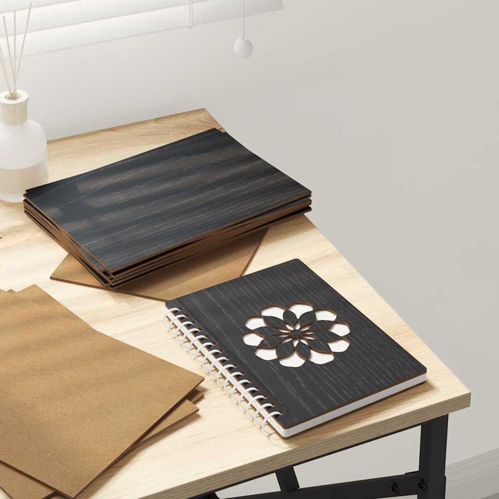 vidaXL Panele dekoracyjne 50 pcs Czarny dąb 15 x 21 x 0.3 cm