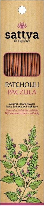 Sattva Natural Indian Incense naturalne indyjskie kadzidełko Paczula 15szt.