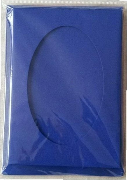 Karta passepartout + koperta granatowe 5szt