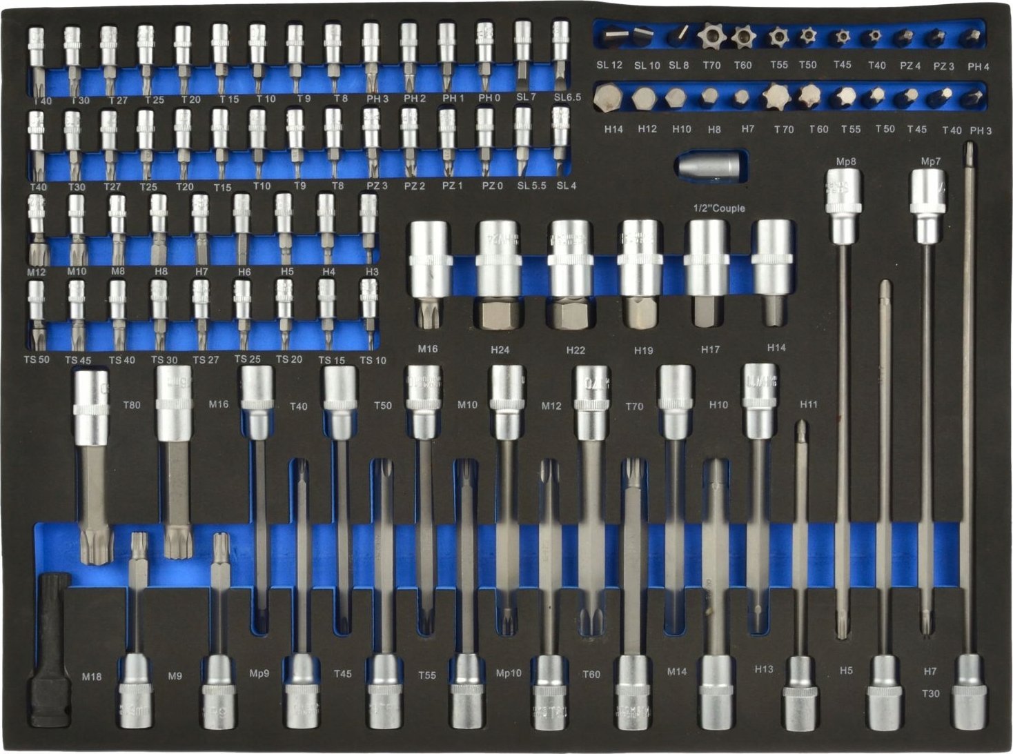 Geko Wkład- zestaw nasadek Torx i bitów 102el. CRV(3)