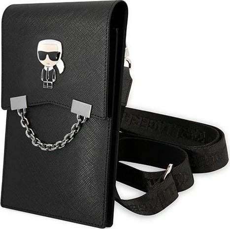 Karl Lagerfeld Ikonik Karl Chain Wallet Phone Bag - Torba na smartfona i akcesoria (czarny)