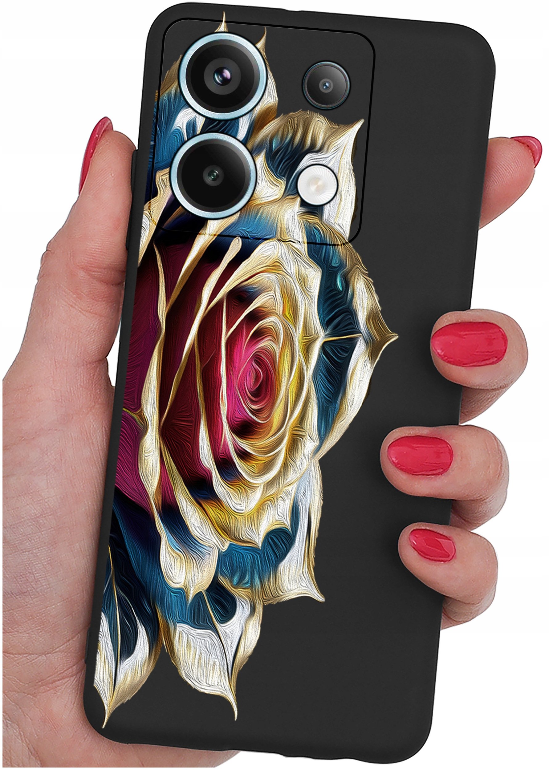 ETUI do Xiaomi Redmi Note 13 Pro 5G WZORY |SILIKONOWE MATT CASE +SZKŁO 9H