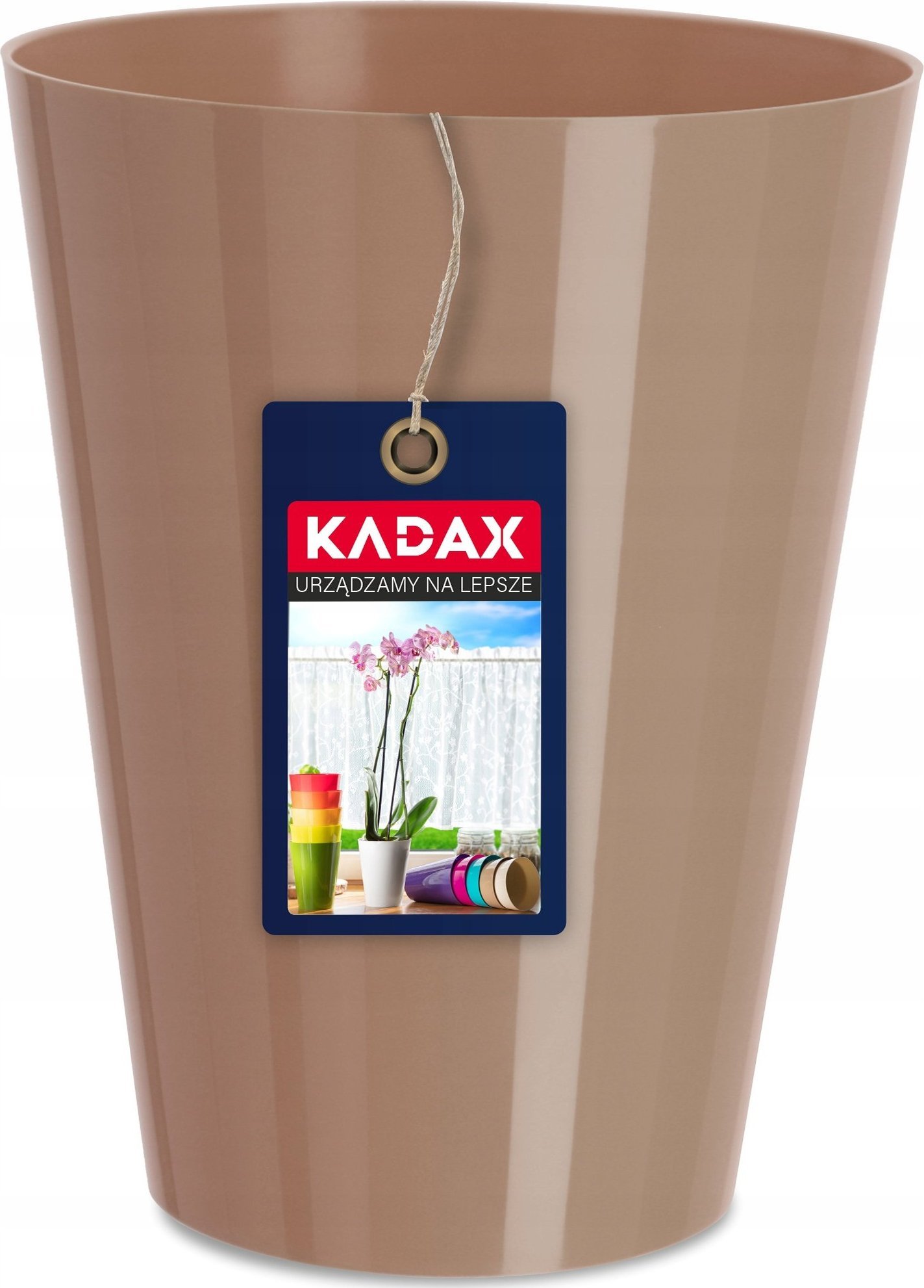 Kadax Doniczka Osłonka Na Storczyk Kwiaty Beżowa 13 cm