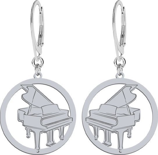 MEJK Jewellery Kolczyki Srebrne Fortepian GRAWER GRATIS