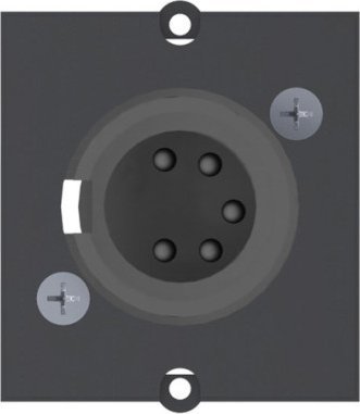 Bachmann BACHMANN ramka XLR 5-stykowe złącze żeńskie, zacisk śrubowy 5-stykowy