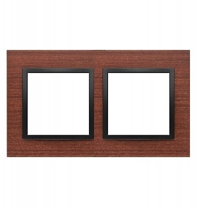 Ramka Kontakt-Simon Simon 54 Nature* Ramka 2-krotna drewniana, Czarny Orzech DRN2/87
