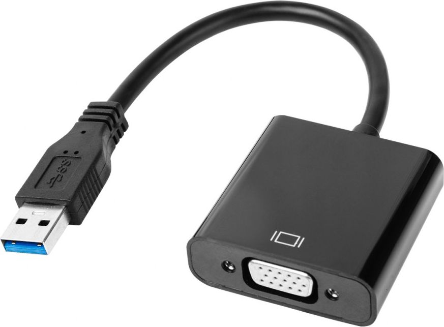 Adapter USB Quer KOM0984 USB - VGA Czarny (Quer)