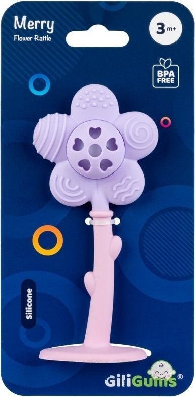 Grzechotka radosny kwiatek fioletowy