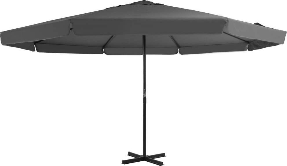 vidaXL Parasol ogrodowy na słupku aluminiowym, 500 cm, antracytowy