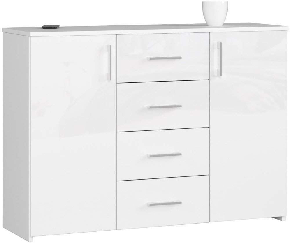 Fabryka Mebli Akord KOMODA K 45 110 cm AKRYL BIAŁA WYSOKI POŁYSK