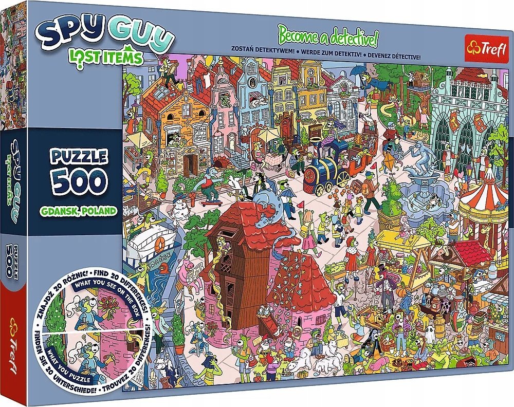 Trefl Puzzle Spy Guy Lost Items Gdańsk 500 elementów
