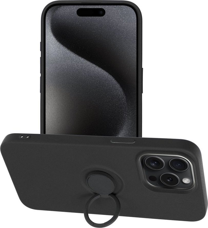 OEM Futerał SILICONE RING do IPHONE 15 Pro Max czarny