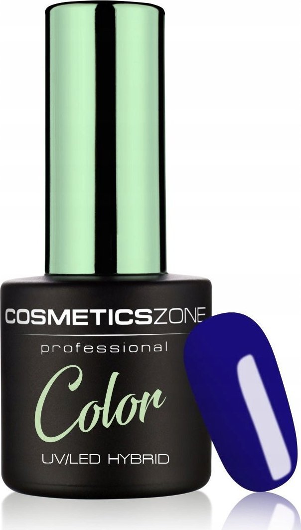 Cosmetics Zone Lakier hybrydowy hipoalergiczny ciemny granatowy 7ml - Navy Blue 187