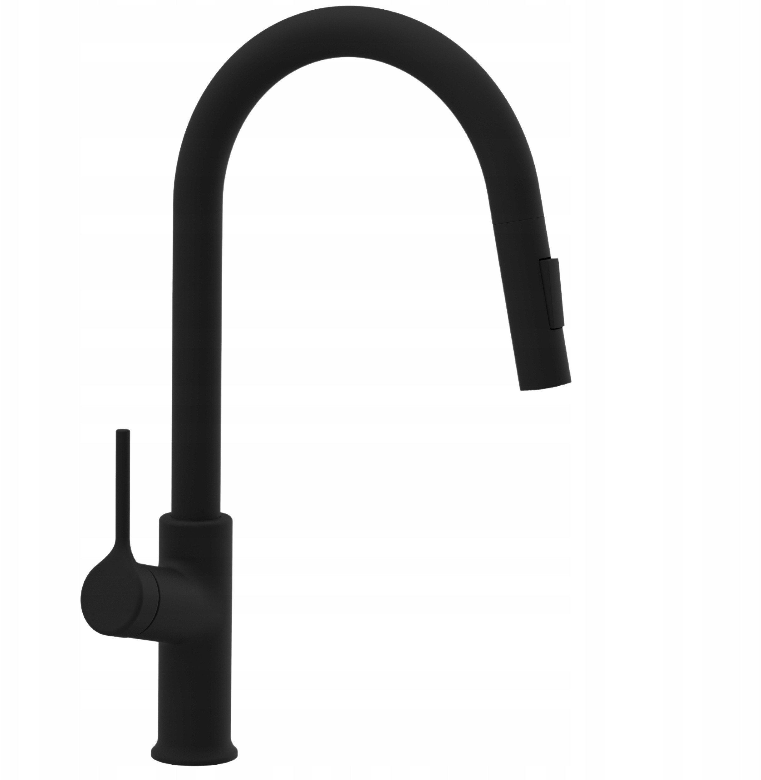 Invena bateria kuchenna z wyciąganą wylewką Farsala, czarny BZ-40-U04-S