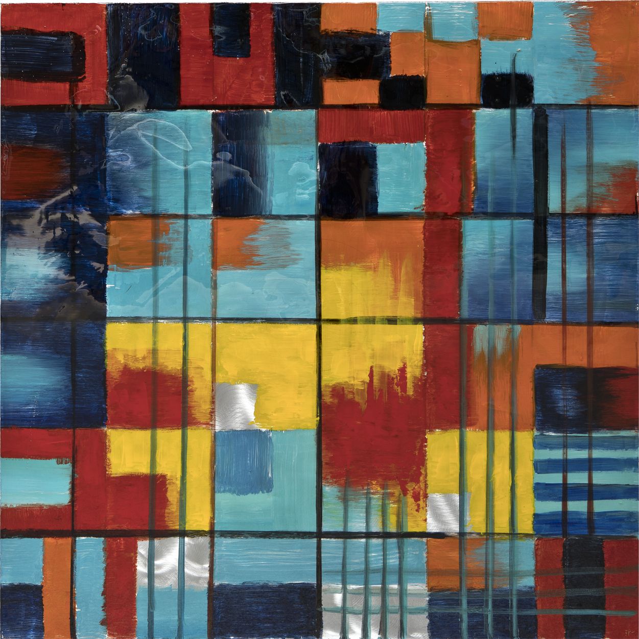 Witek Home Obraz abstrakcyjny 100x100 cm Cube Frenzy