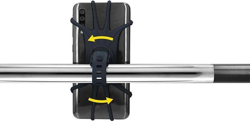 Dunlop Dunlop - uchwyt rowerowy do telefonu 10-15 cm obrotowy (czarny)