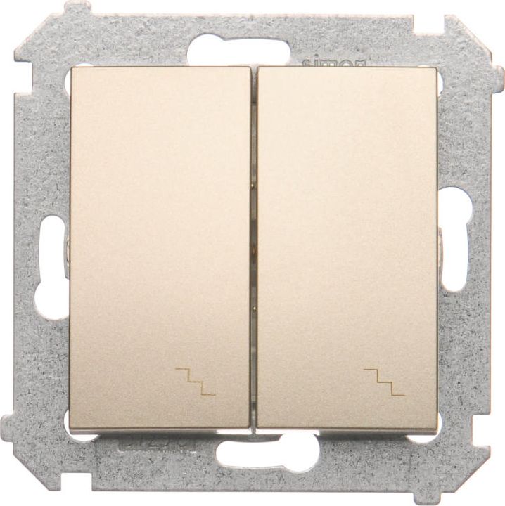 Kontakt-Simon Łącznik schodowy podwójny złoty mat - DW6/2.01/44