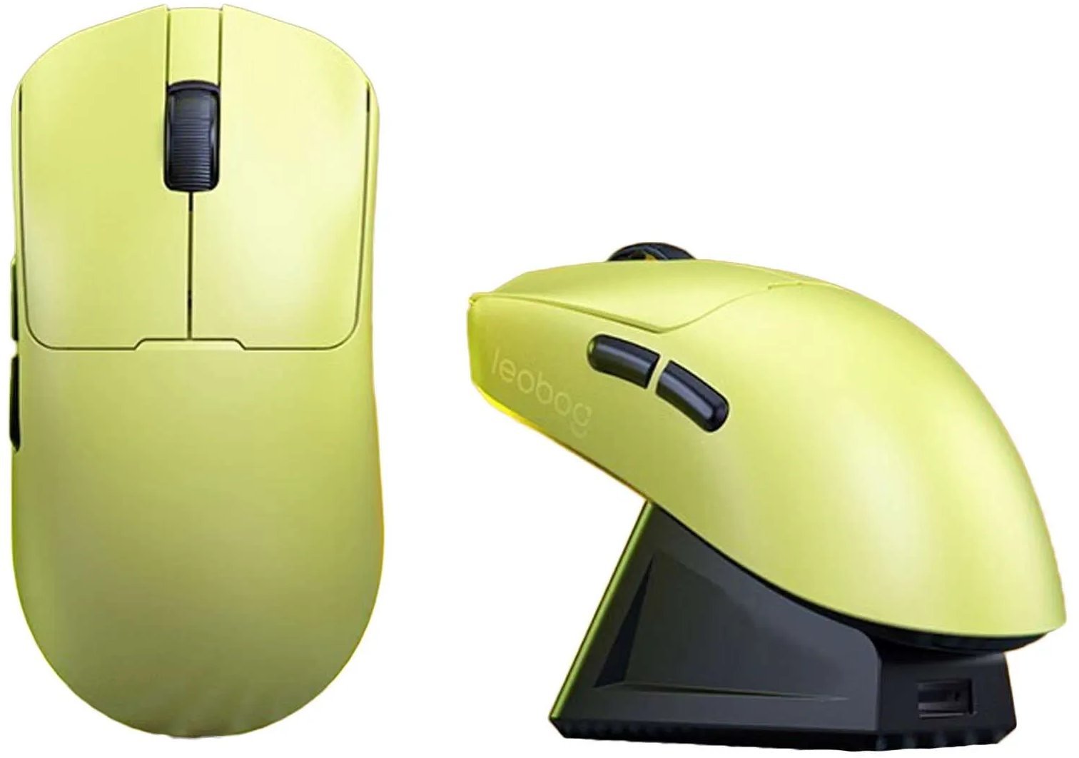 Mysz Leobog GM3 Yellow ze stacją ładującą (LEGM3Y)