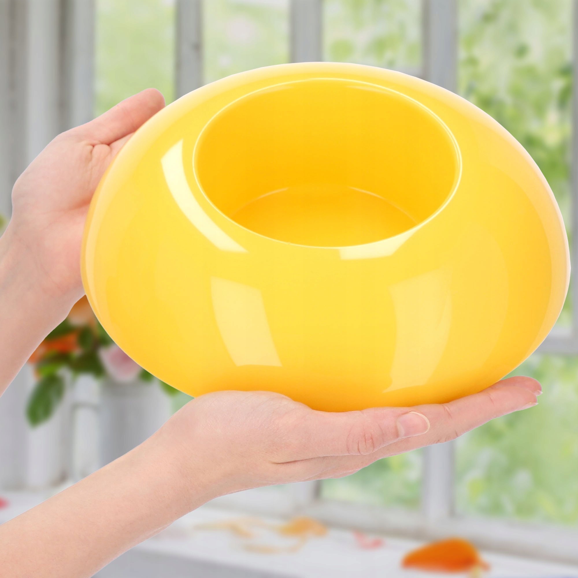 Kadax Doniczka Osłonka Ikebana Kompozycja Żółta 12 cm