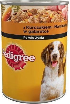 Pedigree PEDIGREE Adult puszka 24x400g - mokra karma dla psów z kurczakiem i marchewką w galaretce