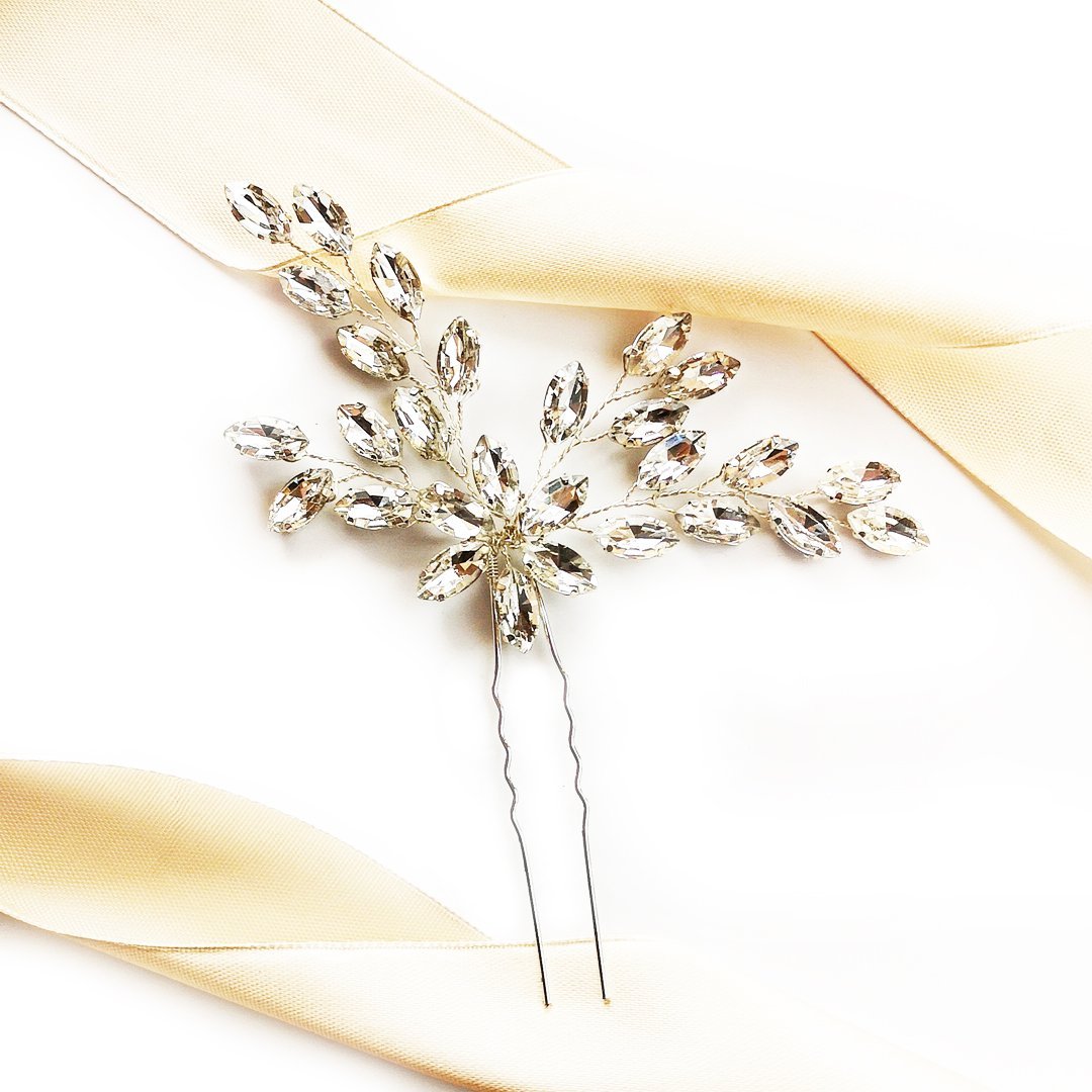 KOKONET EFEKTOWNA ozdoba ślubna błyszcząca STROIK wsuwka