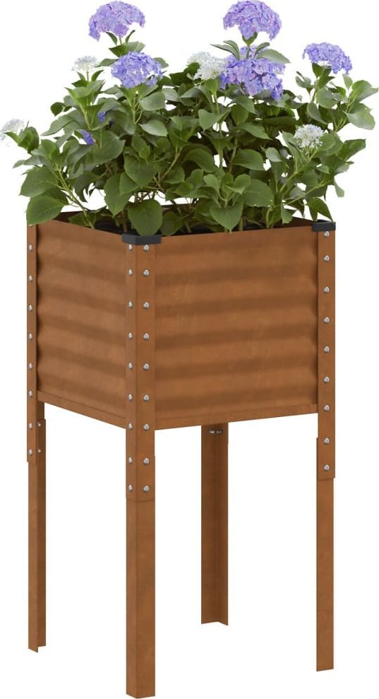 vidaXL vidaXL Donica ogrodowa, 45x45x88 cm, stal kortenowska