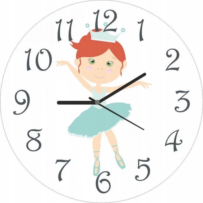 naSciane Zegar ścienny BALET BALETNICA 25cm 4 wzory pastele