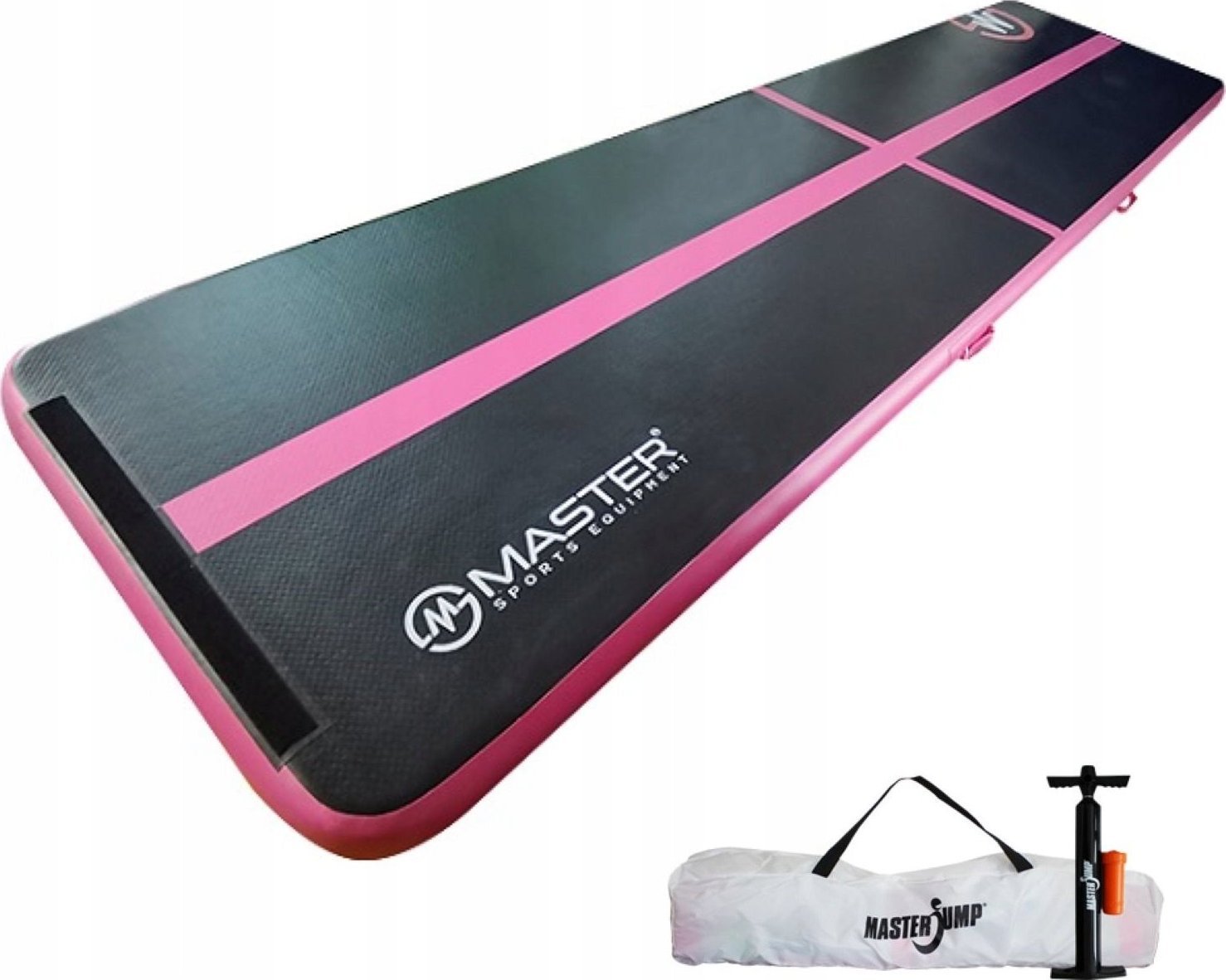 Master AirTrack Dmuchana Mata Gimnastyczna MASTER 400 x 100 x 10 cm Black-Pink