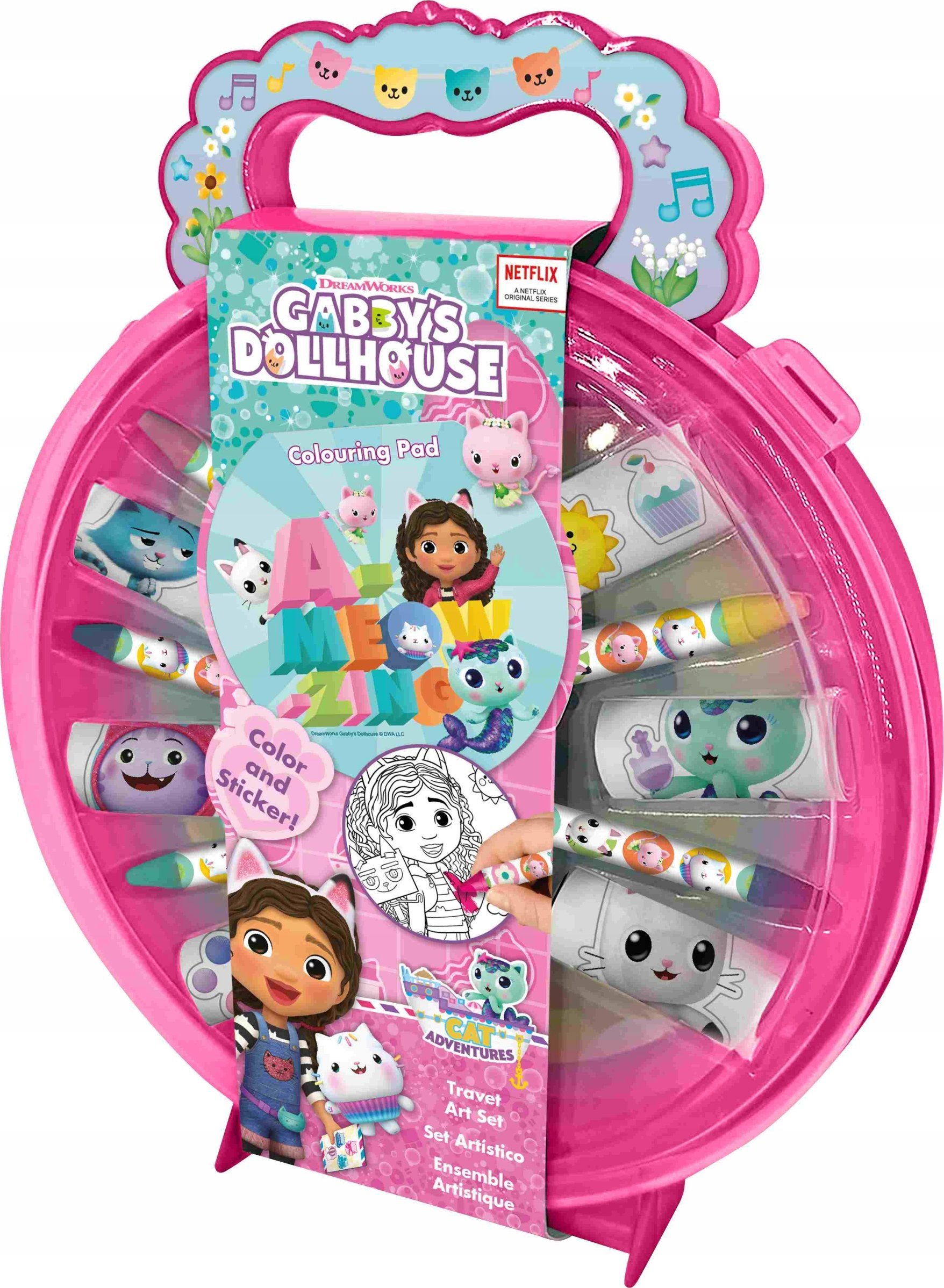 Kids Euroswan Zestaw artystyczny - podróżny Koci Domek Gabi Gabby's Dollhouse GD00065 Kids Euroswan